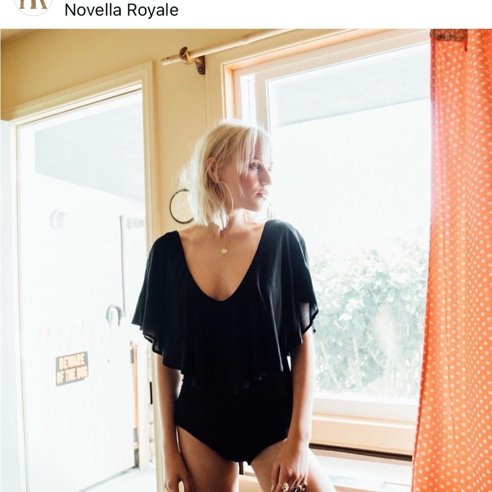 Novella Royale Black “Juliet” Bodysuit